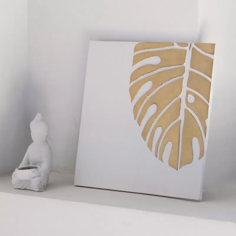 Feuille de monstera dorée